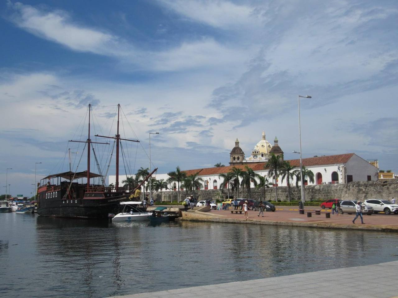 Cartagena bay and historic center view for cruise passengers